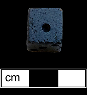 Bone die dyed dark brown, 1.25cm x 1.25cm x 1.25cm - from 18MO609.